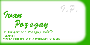 ivan pozsgay business card